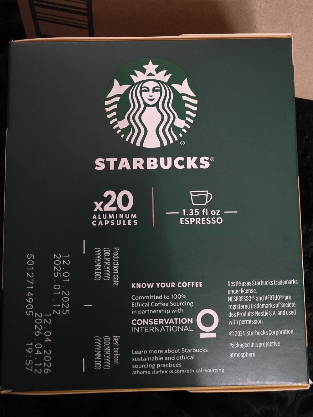 Starbucks 20 Count For Nespresso Vertuo, Blonde Espresso Roast Coffee - Picture 5 of 7